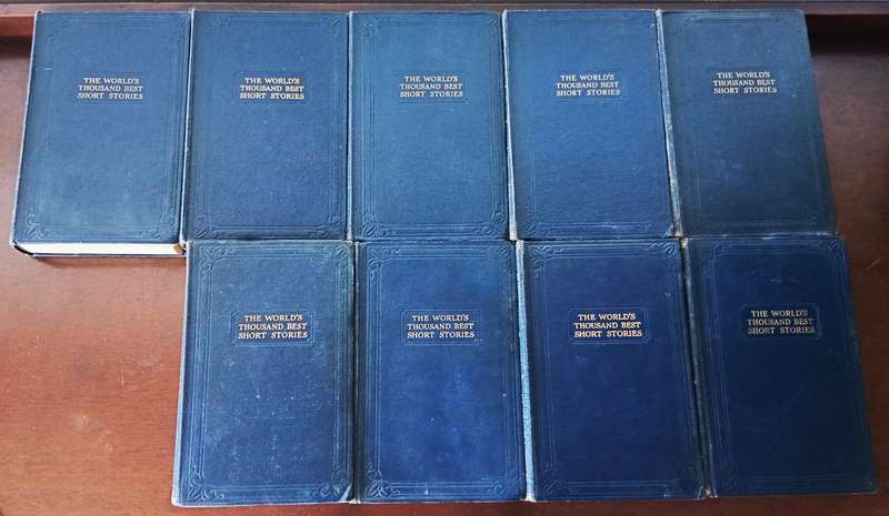 ANTIQUE COLLECTION OF BOOKS ''THE WORLDS THOUSAND BEST STORIES'' Circa 1904-1930