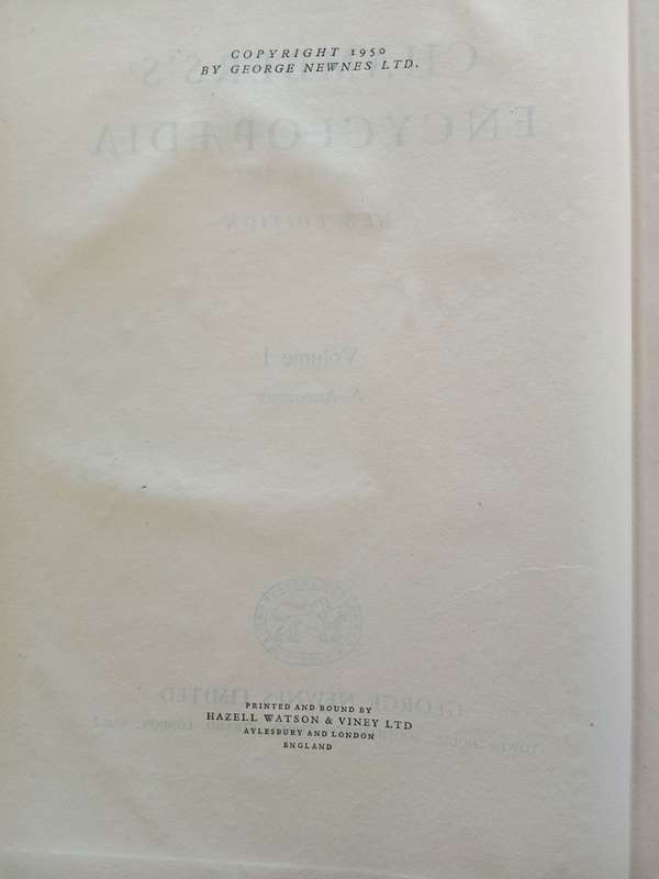 VINTAGE COLLECTION OF CHAMBERS ENCYCLOPAEDIA VOLUME 1-15 Circa 1950