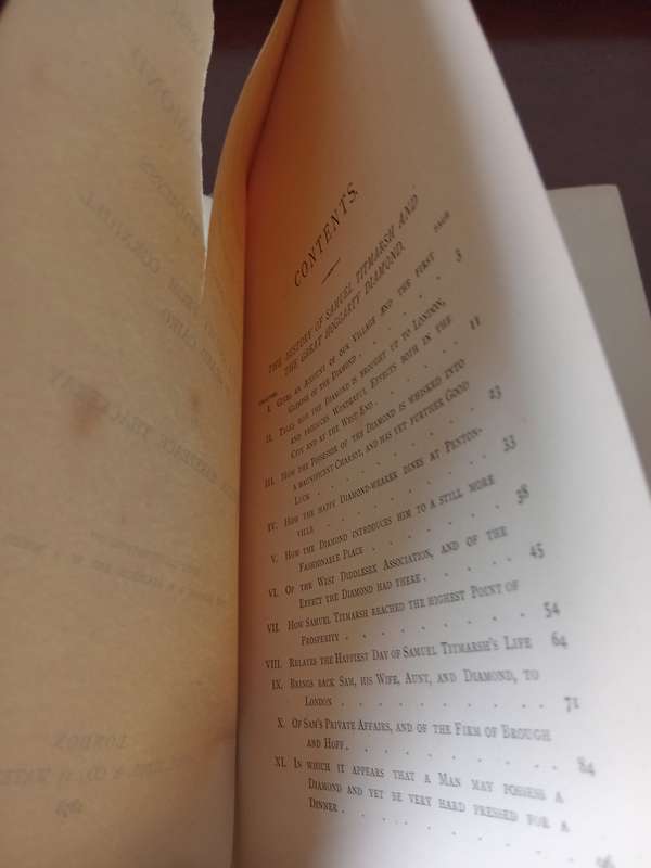Circa 1878 ANTIQUE BOOK, THE HISTORY OF SAMUEL TITMARSH & THE GREAT HOGGARTY DIAMOND BY W THACKERAY