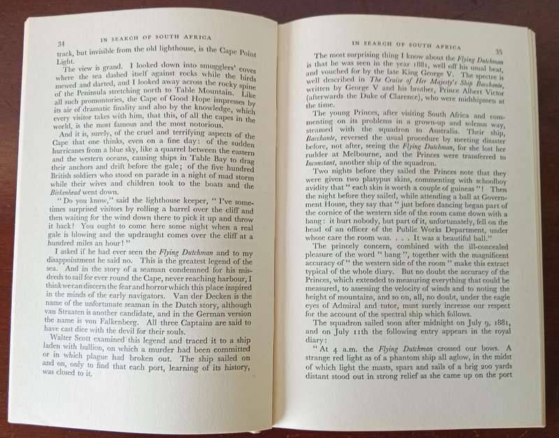VINTAGE BOOK, IN SEARCH OF SOUTH AFRICA Circa 1949