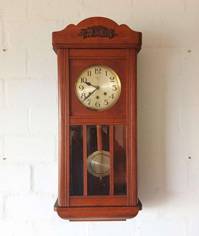 STUNNING VINTAGE MECHANICAL WALL CLOCK *FULLY WORKING*