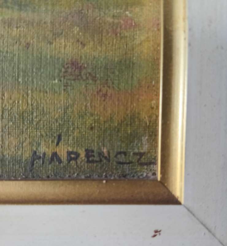 BEAUTIFUL SIGNED, FRAMED OIL PAINTING OF A FARM SCENE