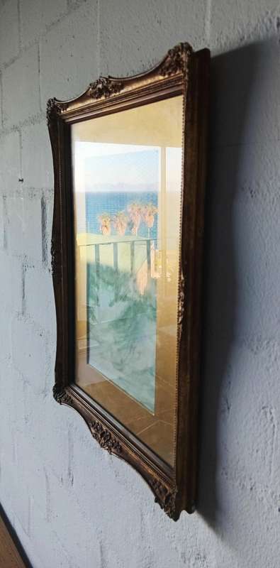 BEAUTIFUL FRAMED PAINTING OF A COUNTRY SCENE