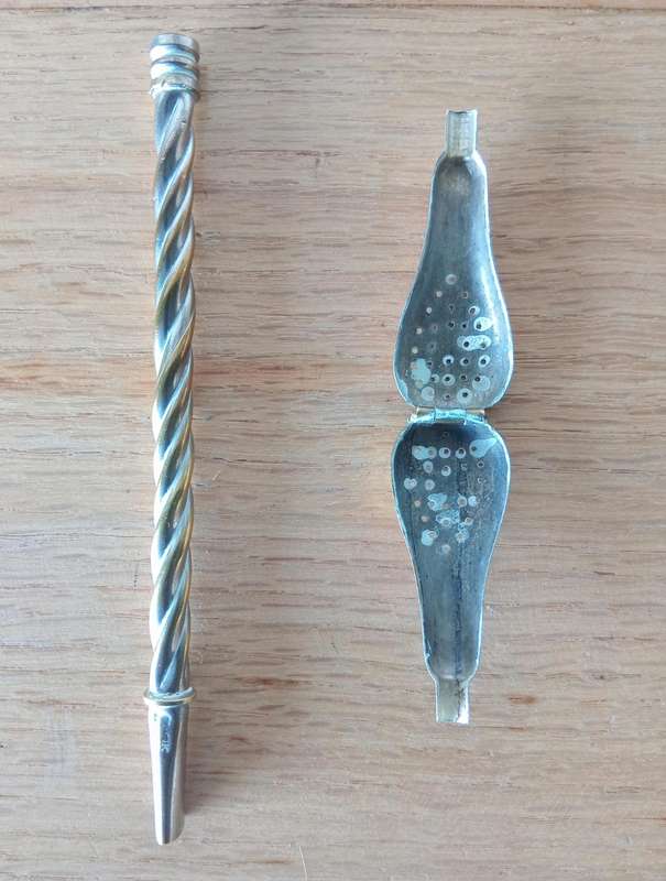 ANTIQUE ARGENTINIAN BOMBILLA TEA STRAINER/STRAW CIRCA 1920
