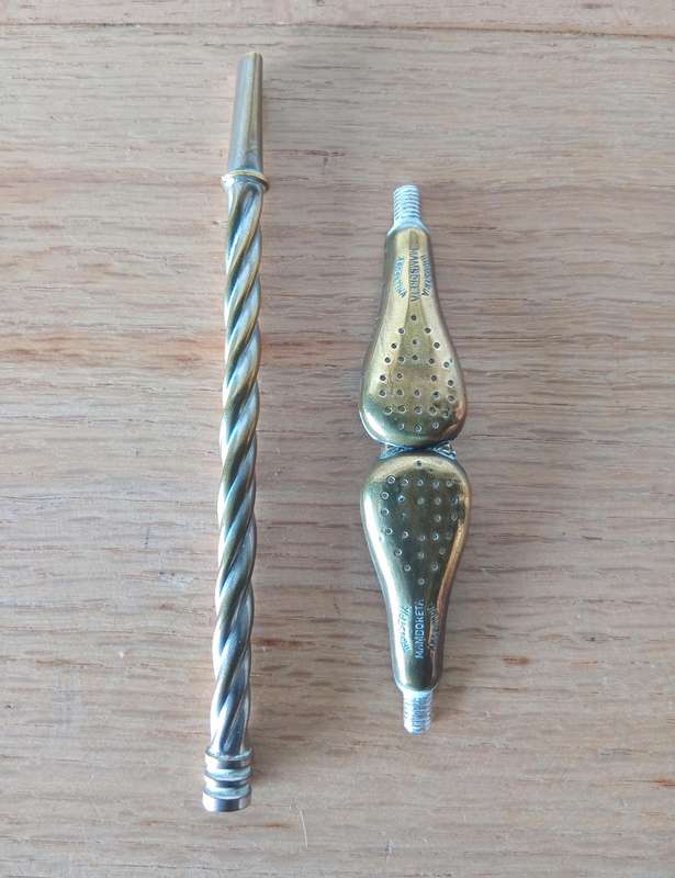 ANTIQUE ARGENTINIAN BOMBILLA TEA STRAINER/STRAW CIRCA 1920