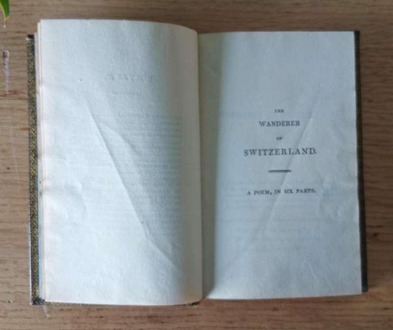 STUNNING  1815 ANTIQUE BOOK, ''THE WANDERER OF SWITZERLAND AND OTHER POEMS'' BY J.MONTGOMERY