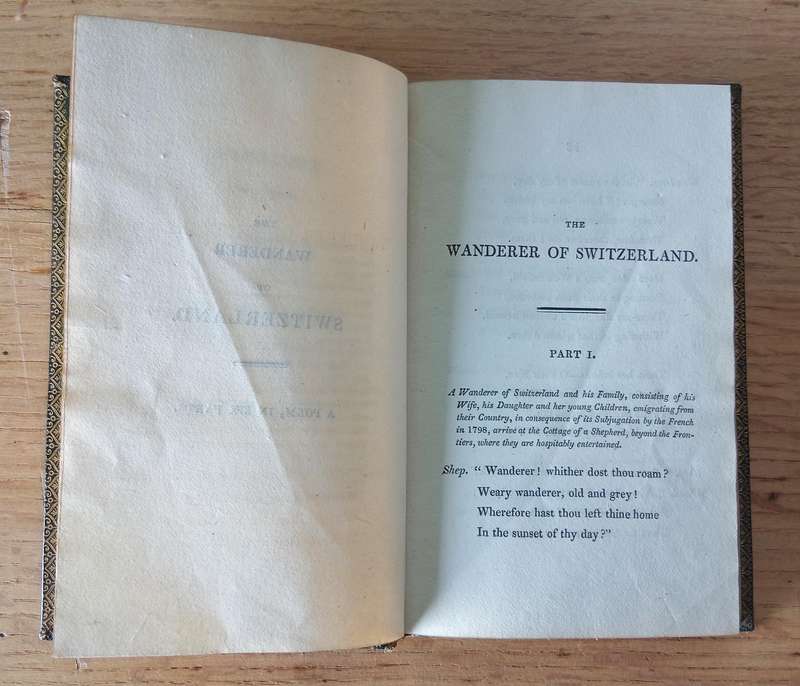STUNNING  1815 ANTIQUE BOOK, ''THE WANDERER OF SWITZERLAND AND OTHER POEMS'' BY J.MONTGOMERY
