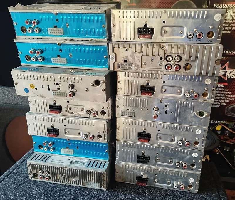 *One Bid for All 14* Various Single Din Head Units - Faulty - For Parts/Spares
