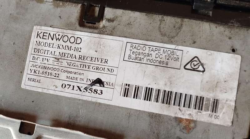 Kenwood Single Din Car Media Player with USB/AUX (KMM-102)