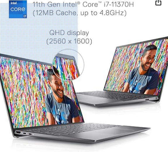 Dell Inspiron 13 5310, 13.3 inch QHD (Quad High Definition) Laptop - Thin and Light Intel Core i7