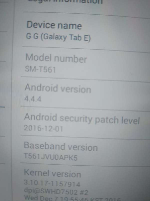Galaxy Tab E (9.6", 3G) SM-T561