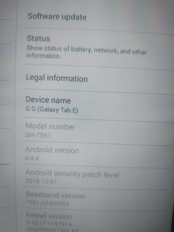 Galaxy Tab E (9.6", 3G) SM-T561