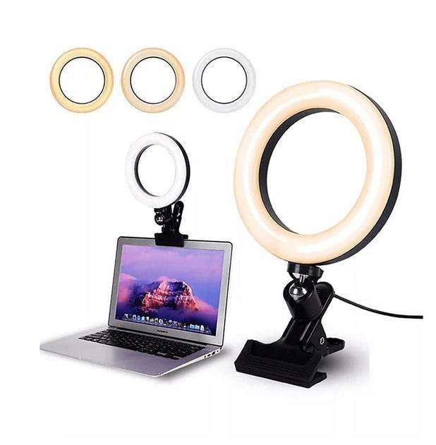 LED Ring Light 6 with Clip For Selfies Podcast