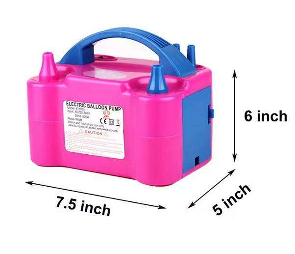 Portable High-Power Balloon Pump  Dual Nozzles for Fast Inflation  Perfect for Parties, Weddings .