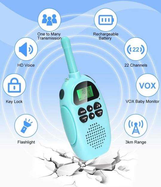 Mini Wireless Walkie Talkies for Kids Rechargeable