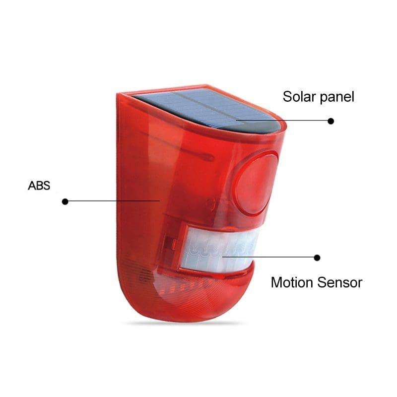 Solar Powered Alarm Lamp - Protect Your Property