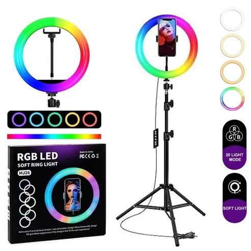RGB LED Ring Light 10 Inch Light With Stand