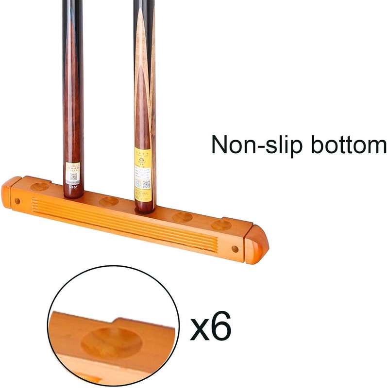 Pool Cue Rack Wooden Fits 6 Cues (Wall Mounted)
