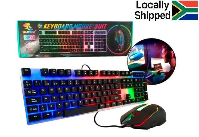 Gaming Keyboard And Mouse Combo [RGB Led Lighted]