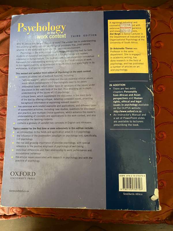 Psychology in the Work Context
