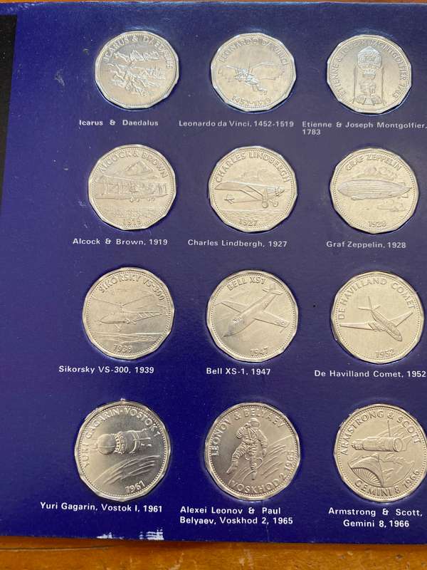 Man in Flight Coin Collection