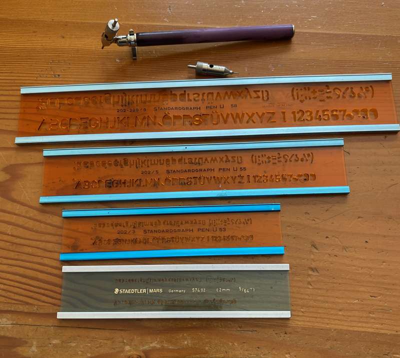 STANDARDGRAPH STENCILS WITH INK PEN