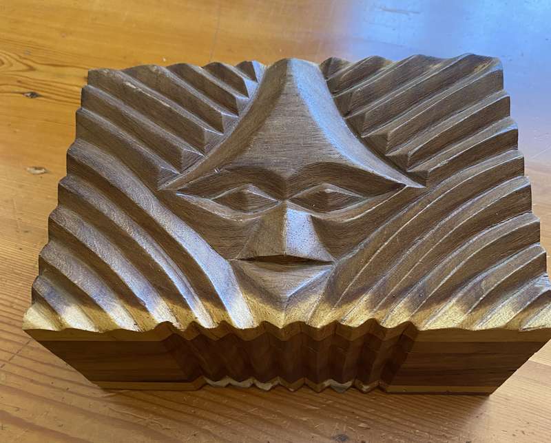 Hand Made Wooden box from the Okavango