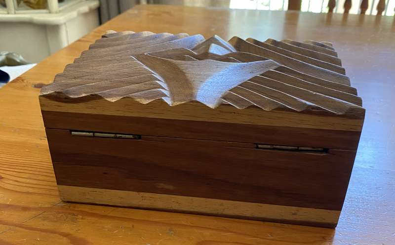 Hand Made Wooden box from the Okavango