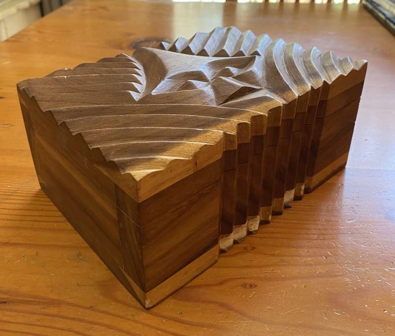 Hand Made Wooden box from the Okavango