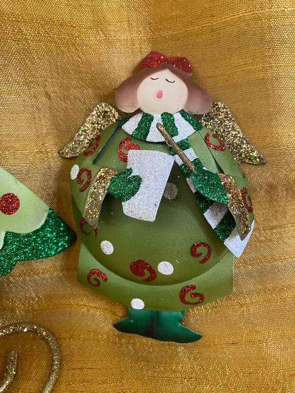 CHRISTMAS DECORATIONS, TREE AND ANGEL