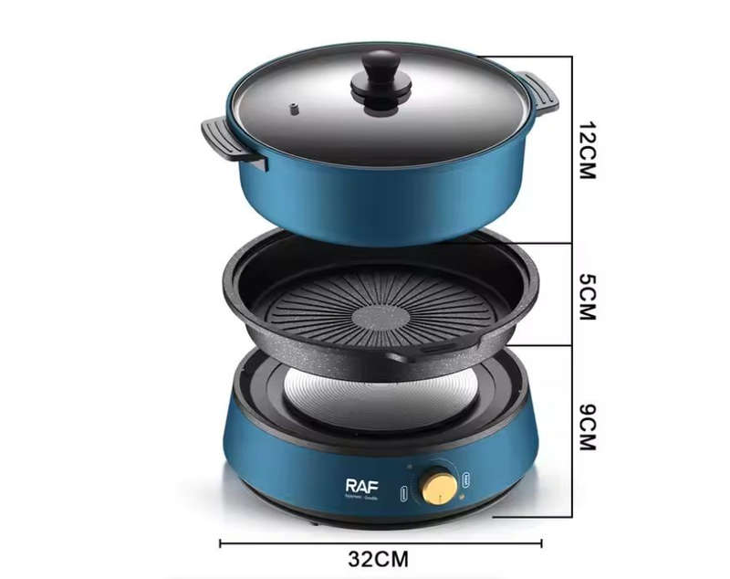 RAF 2 in 1 Electric Pot and Fryer - R.5318 (1350W)