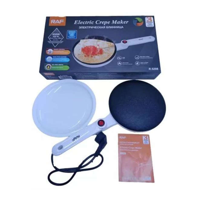 RAF 650w. Non-Stick Crepe Making Pan - White