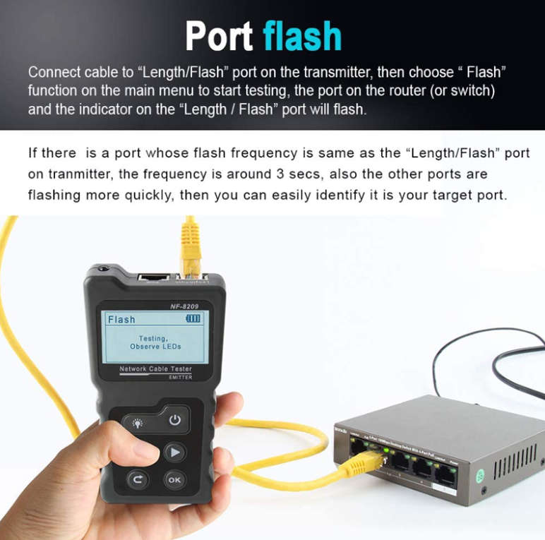 Multifunctional LCD Network Wire and Network Tester NF-8209