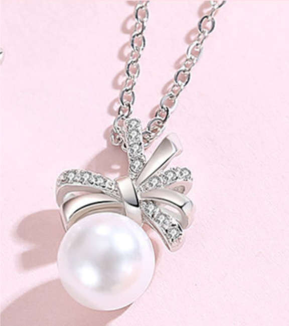 925 Sterling Silver Pearl Pendant Necklaces