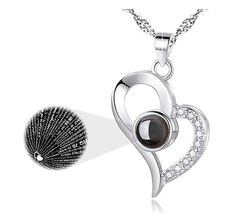 925 Sterling Silver Asymmetrical Heart Necklace Pendant Necklaces