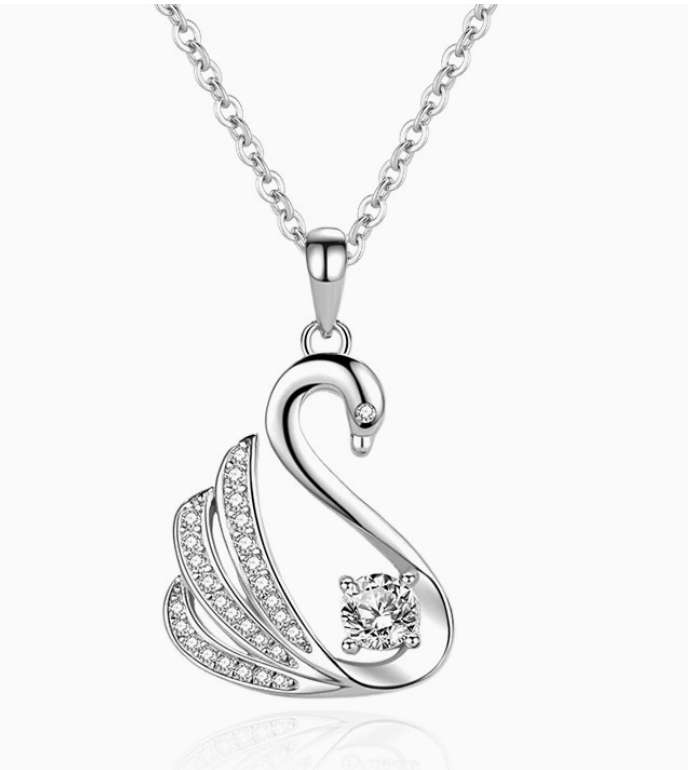 925 Sterling Silver Swan Necklace