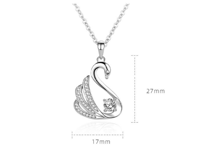 925 Sterling Silver Swan Necklace