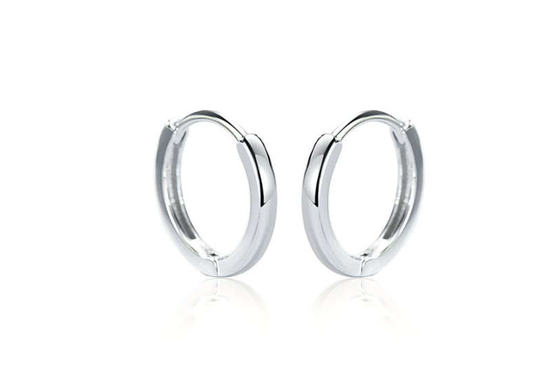 925 Sterling Silver Hoop Earrings - 11 mm