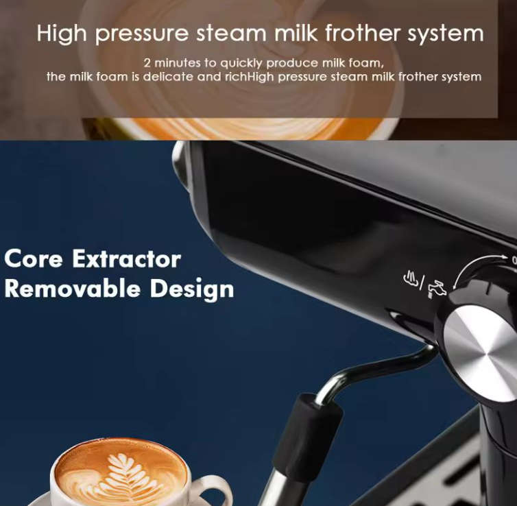 OUT OF STOCK-RAF Twin Brew Pro - 20Bar Espresso & Cappuccino Coffee Maker R.104B- OUT OF STOCK