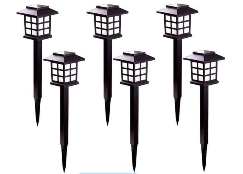6 Pcs Solar Garden Lawn Lights