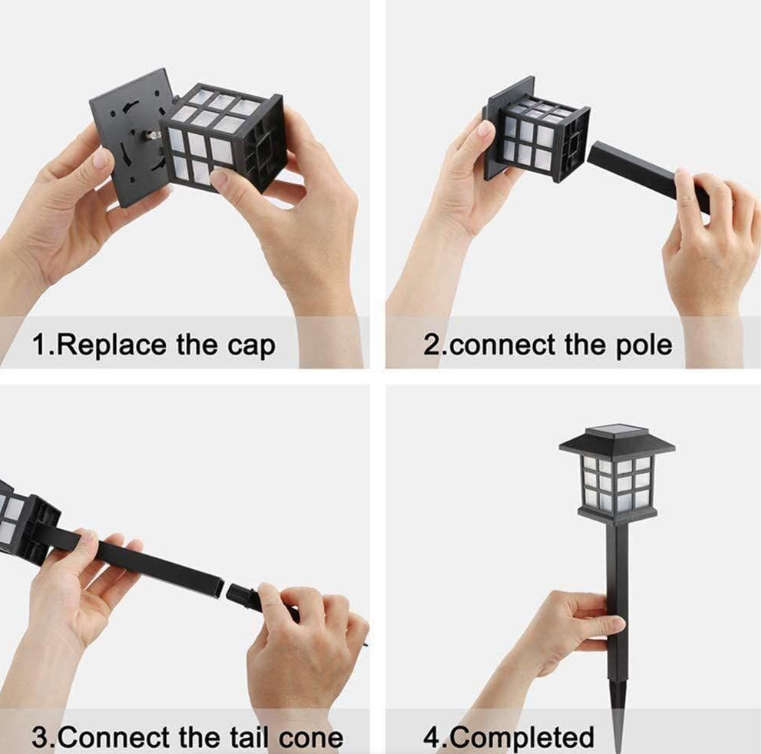 6 Pcs Solar Garden Lawn Lights