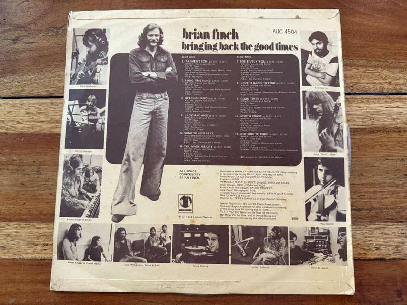 Brian Finch - Bringing Back  AUC 4504 (SA) VG/VG SA Artist, has scratches, plays at least VG