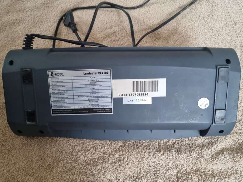 Royal PL2100 A4 Laminator