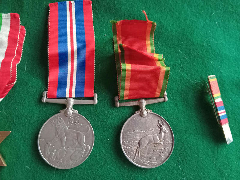 Set of 5 union defense force WW2 medals