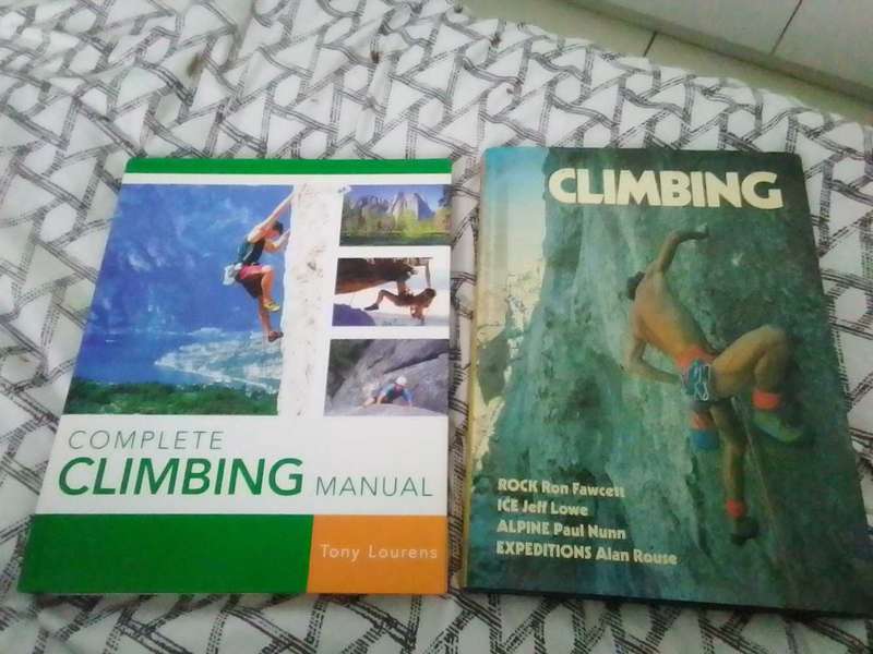A set of two mountain climbing books