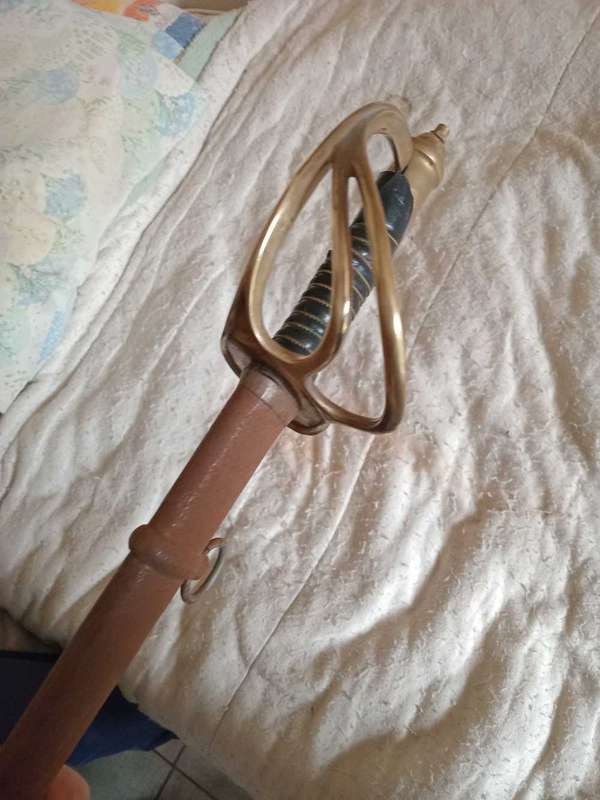 Original Antique cavalry Sabre swordEngraved the word "India" at base of blade, from 1800s