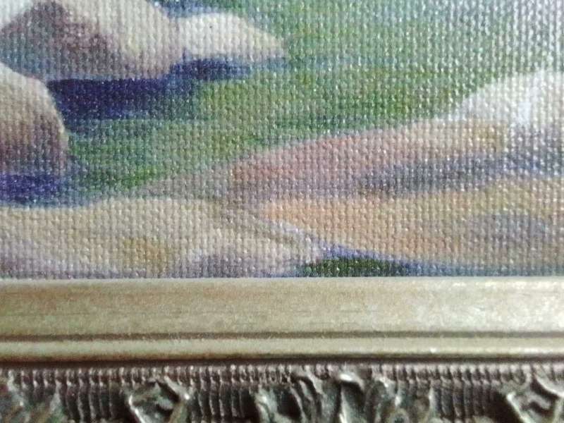 Oil painting Simonstown, white rocks, The Boulders, Seaforth, False Bay, Cape Town