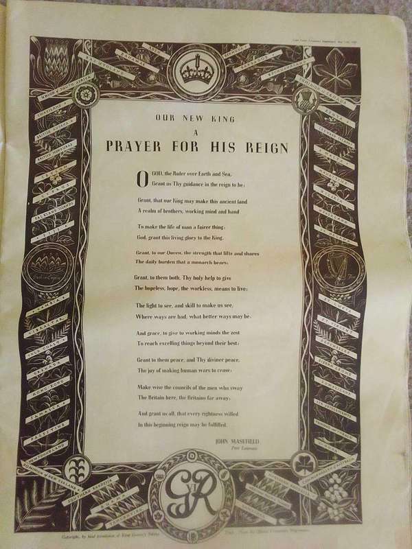 Very rare old Cape Times newspaper, Coronation of King George VI, May 11 1937