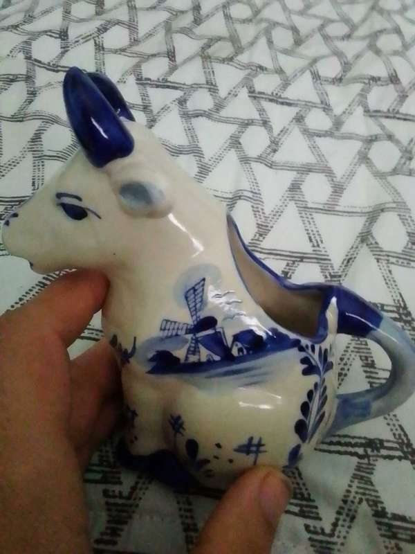 Small cow porcelain milk jug from Holland