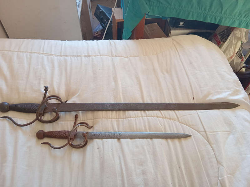 Antique Spanish copy of 11th century rapier Toledo del Cid swords